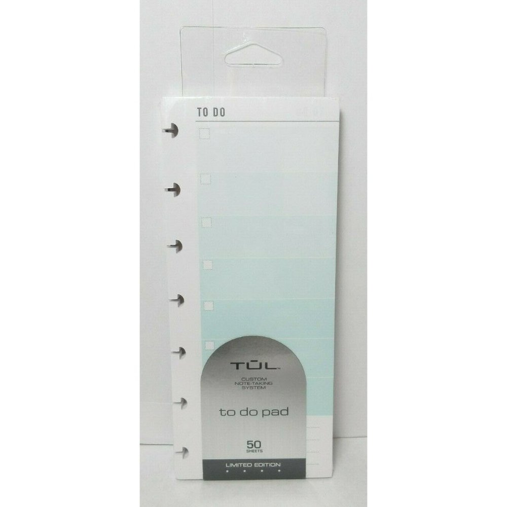 TUL To Do Pad 50 Sheets Mint Custom Note-Taking System Limited Edition Sealed
